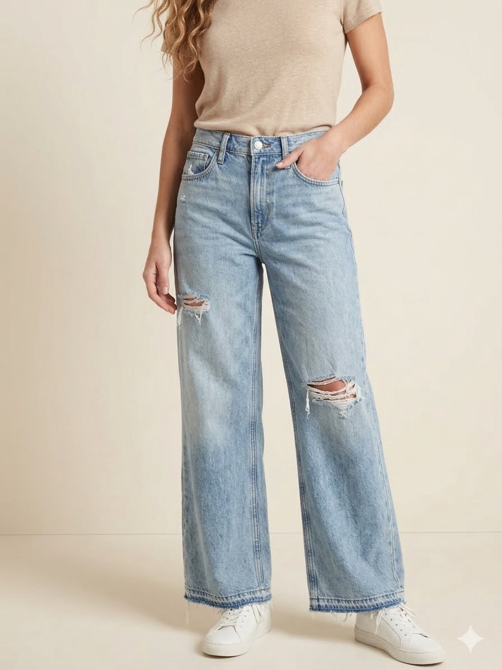 GAP Light Blue High-Rise Wide-Leg Jeans